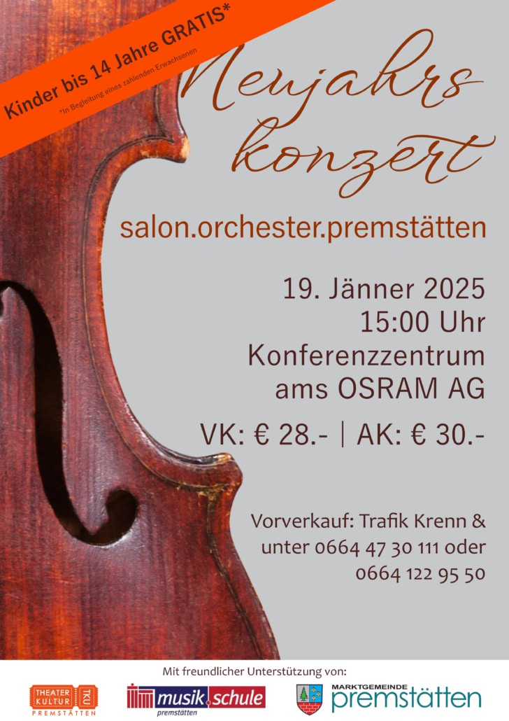 Neujahrskonzert Salonorchester Premstätten am 19.01.2025